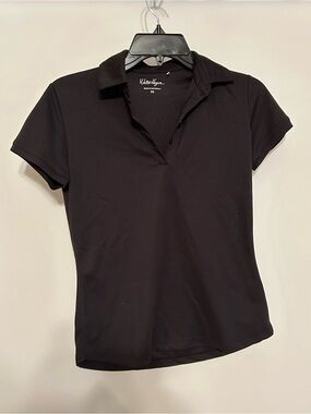 Walter Hagen Black Short-Sleeve Polo Top